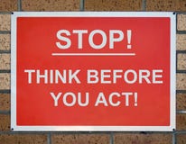 Stop and Think sign