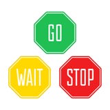 Stop wait go sign. royalty free illustration Stop wait go sign. royalty free illustration