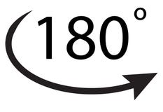 180 stopni ikony na białym tle 180 stopni symboli/lów ilustracja wektor 180 stopni ikony na białym tle 180 stopni symboli/lów ilustracja wektor
