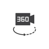 360 stopni kamera wideo wektoru ikony ilustracja wektor 360 stopni kamera wideo wektoru ikony ilustracja wektor