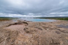 Stora Geysir i Island fotografering för bildbyråer Stora Geysir i Island fotografering för bildbyråer