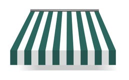 Storefront Awning In Green Stock Photo
