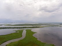 Aerial view of Mobile Bay, Alabama stock images Aerial view of Mobile Bay, Alabama stock images