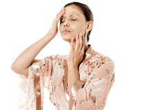 stosować zamkniętej oczu facial maski kobiety zdjęcia royalty free stosować zamkniętej oczu facial maski kobiety zdjęcia royalty free