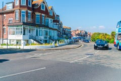 Straatmening in Eastbourne, Oost-Sussex, het UK royalty-vrije stock foto's Straatmening in Eastbourne, Oost-Sussex, het UK royalty-vrije stock foto's