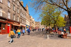 Straatmening van Edinburgh, Schotland, het UK royalty-vrije stock foto's Straatmening van Edinburgh, Schotland, het UK royalty-vrije stock foto's