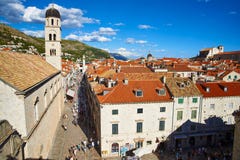 Stradun Street and Franciscan Monastery, Dubrovnik Stock Image Stradun Street and Franciscan Monastery, Dubrovnik Stock Image