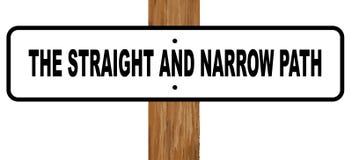 Straight, narrow path stock photo. Image of fence, senior ...