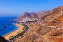 Strand Teresitas in Tenerife - Canarische Eilanden royalty-vrije stock foto Strand Teresitas in Tenerife - Canarische Eilanden royalty-vrije stock foto