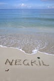 Strand van Negril stock foto Strand van Negril stock foto