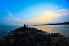 Stranden av Bibione royaltyfria bilder Stranden av Bibione royaltyfria bilder