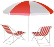 Strandparaplu royalty-vrije illustratie Strandparaplu royalty-vrije illustratie