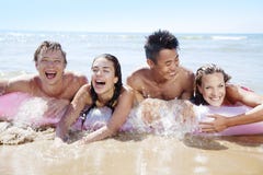 Strandspaß stockfotos Strandspaß stockfotos