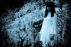 A Horror scene of a scary woman stock images A Horror scene of a scary woman stock images