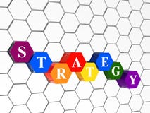 Strategie, Farbe hexahedrons, zellulare Struktur stock abbildung Strategie, Farbe hexahedrons, zellulare Struktur stock abbildung