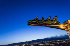 At stratosphere tower of Las Vegas at night, nevada Royalty Free Stock Photos At stratosphere tower of Las Vegas at night, nevada Royalty Free Stock Photos