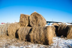Straw Haystacks imagens de stock Straw Haystacks imagens de stock