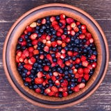 Strawberries And Blueberries, Wild Berry Stock Images Strawberries And Blueberries, Wild Berry Stock Images
