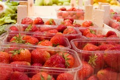Strawberriies In Boxes Royalty Free Stock Photography