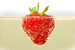 Strawberry In Champagne Stock Photography Strawberry In Champagne Stock Photography