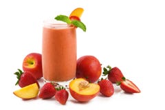 Strawberry peach smoothie