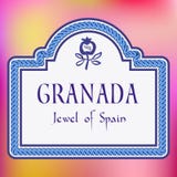 Straßenschild Granadas Spanien vektor abbildung Straßenschild Granadas Spanien vektor abbildung