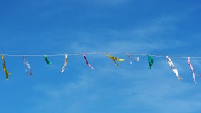 Streamers on a line royalty free stock image Streamers on a line royalty free stock image
