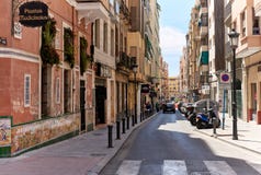 Street of Alicante city center. Spain Stock Photography Street of Alicante city center. Spain Stock Photography
