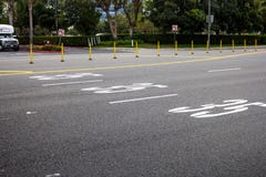 Speed Limit posted on the street royalty free stock image Speed Limit posted on the street royalty free stock image