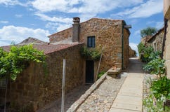 Street of Castelo Rodrigo a medieval town in Portugal royalty free stock images Street of Castelo Rodrigo a medieval town in Portugal royalty free stock images