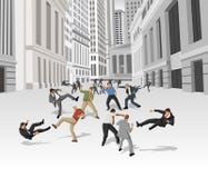 Street fight vector illustration Street fight vector illustration