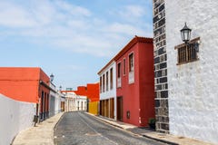 Street of Garachico Town on Tenerife Island stock photography Street of Garachico Town on Tenerife Island stock photography