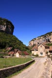Street and houses Baume les Messieurs royalty free stock photos Street and houses Baume les Messieurs royalty free stock photos