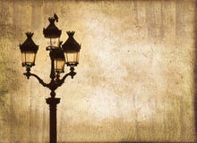 Street light at sunset, sepia vintage background royalty free stock photos Street light at sunset, sepia vintage background royalty free stock photos