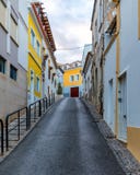 Street in the old town in the center of Lagos, Algarve region, Portugal. Narrow street in Lagos, Algarve, Portugal. Streets in the royalty free stock photos Street in the old town in the center of Lagos, Algarve region, Portugal. Narrow street in Lagos, Algarve, Portugal. Streets in the royalty free stock photos