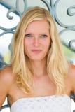 Street portrait of a young blonde woman royalty free stock photography Street portrait of a young blonde woman royalty free stock photography