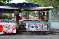 Street vendors wait for customers royalty free stock images Street vendors wait for customers royalty free stock images