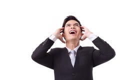 Stressed businessman screaming Royalty Free Stock Photos Stressed businessman screaming Royalty Free Stock Photos