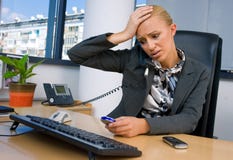 Stressed Business Woman Royalty Free Stock Photos Stressed Business Woman Royalty Free Stock Photos