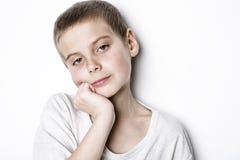 Stressed sad boy on studio stock images Stressed sad boy on studio stock images