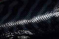 Striped coloring of skin mackerel fish close up.Texture of mackerel