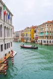 Striped mooring poles in water along the Grand Canal in Venice for boats to navigate and dock. royalty free stock images Striped mooring poles in water along the Grand Canal in Venice for boats to navigate and dock. royalty free stock images