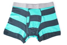 Striped мужские кратко боксеры изолированные на белизне стоковое изображение Striped мужские кратко боксеры изолированные на белизне стоковое изображение