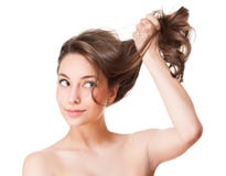 Strong healthy hair. stock images Strong healthy hair. stock images