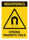 Strong Magnetic Field Warning Sign Isolated Text Label, Hazard Safety Caution Attention Danger Risk Concept, Yellow Black Notice Royalty Free Stock Photography Strong Magnetic Field Warning Sign Isolated Text Label, Hazard Safety Caution Attention Danger Risk Concept, Yellow Black Notice Royalty Free Stock Photography