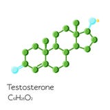 Structural formula of hormone testosterone isolated on white background. stock illustration Structural formula of hormone testosterone isolated on white background. stock illustration