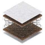 Structure d'un matelas orthop?dique multicouche rendu 3d illustration libre de droits Structure d'un matelas orthop?dique multicouche rendu 3d illustration libre de droits