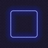 Struttura al neon di vettore, modello in bianco del confine, struttura quadrata luminosa royalty illustrazione gratis Struttura al neon di vettore, modello in bianco del confine, struttura quadrata luminosa royalty illustrazione gratis