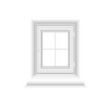 Struttura della finestra bianca su fondo bianco illustrazione vettoriale Struttura della finestra bianca su fondo bianco illustrazione vettoriale