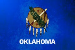 Struttura di lerciume del fondo della bandiera dello stato di Oklahoma royalty illustrazione gratis Struttura di lerciume del fondo della bandiera dello stato di Oklahoma royalty illustrazione gratis